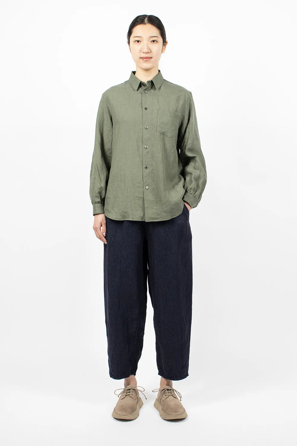 Linen Shirt Sage Green