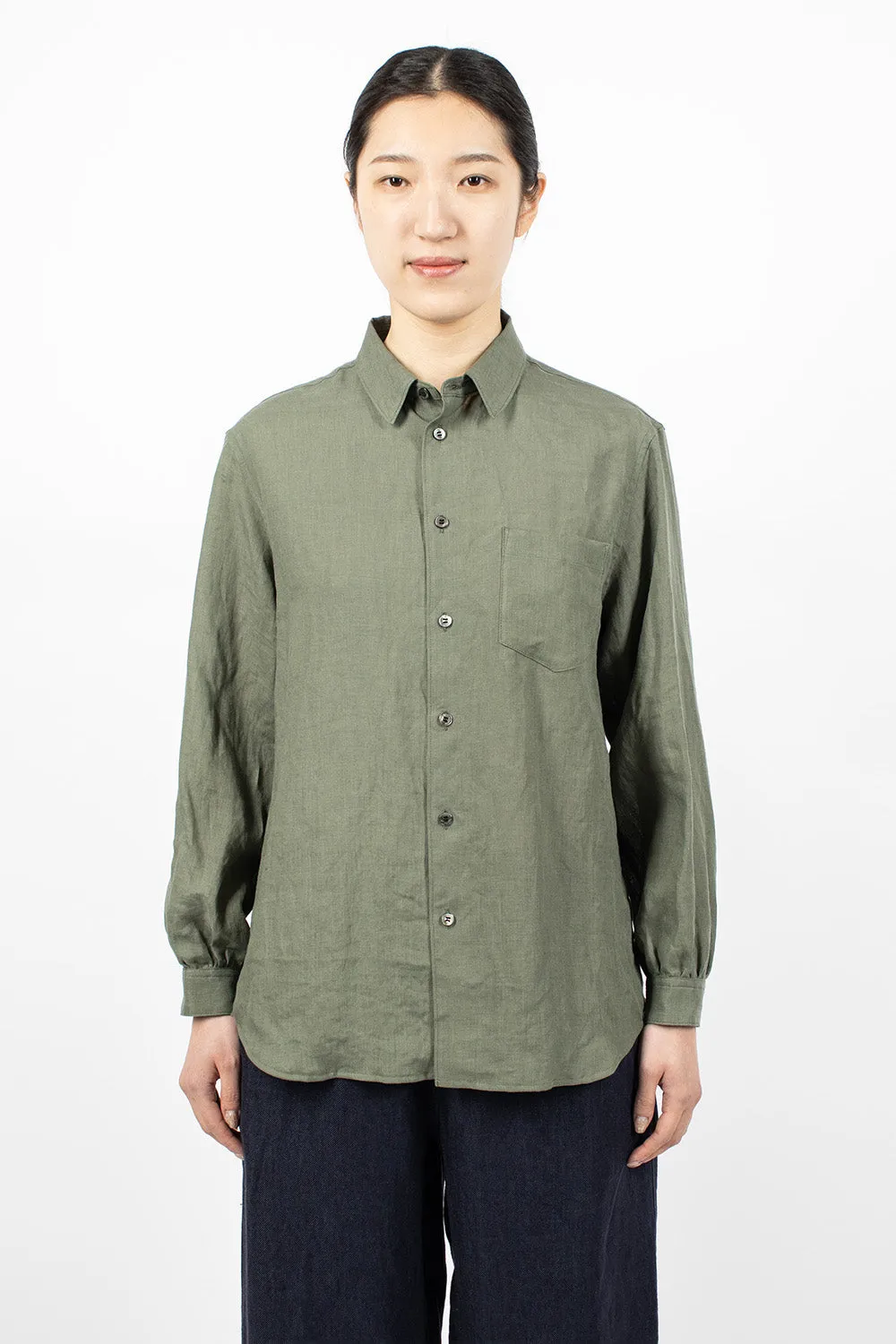 Linen Shirt Sage Green