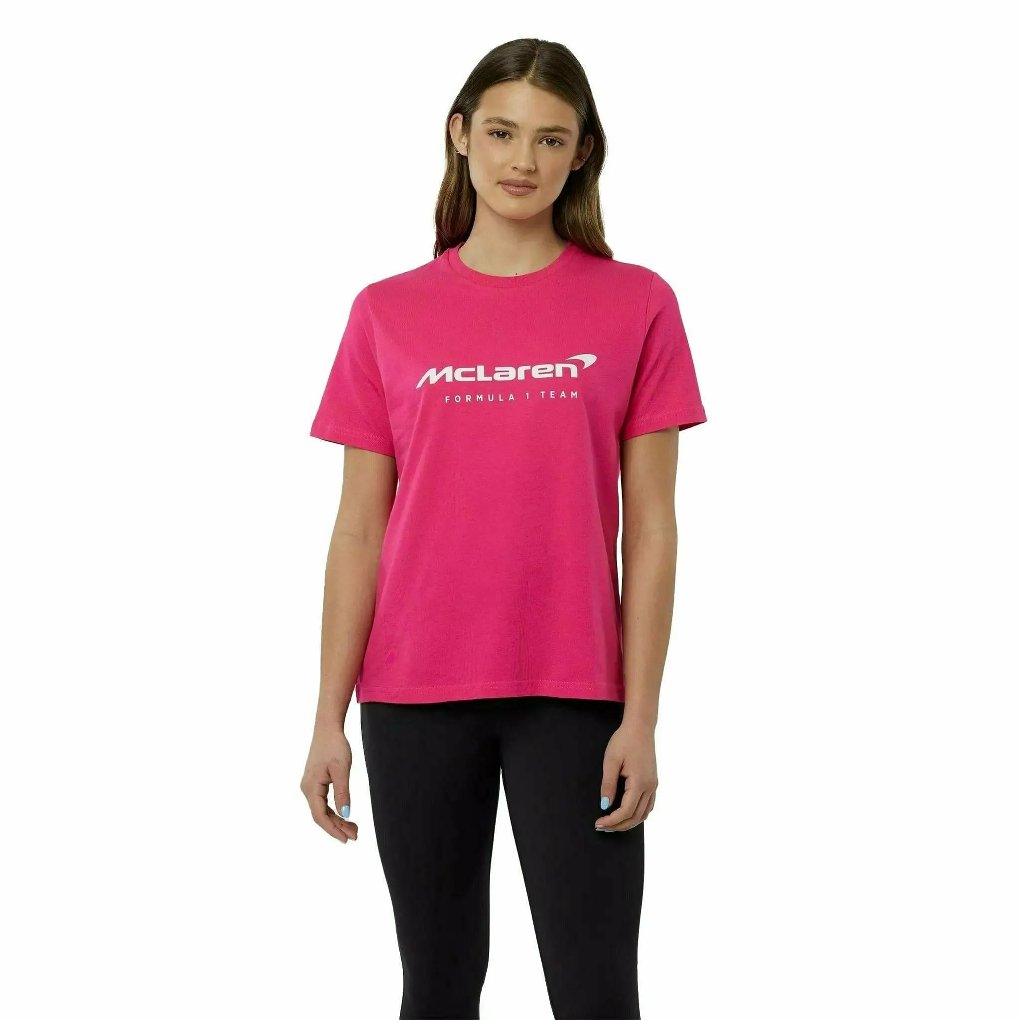 McLaren F1 Women's Miami Neon Logo T-Shirt -Beetroot Purple/Black