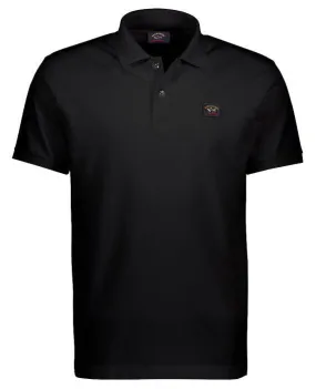 Paul & Shark Short Sleeve Badge Polo Shirt Black