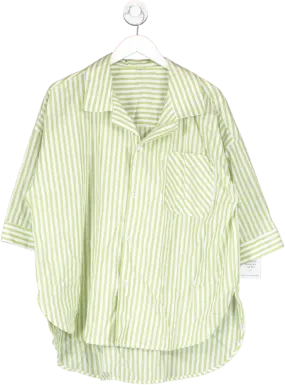 PEPPER GIRLS CLUB Green Stripe Shirt UK S