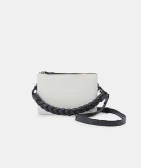 PEYTON CROSSBODY BAG BLACK IVORY LEATHER - re:vita