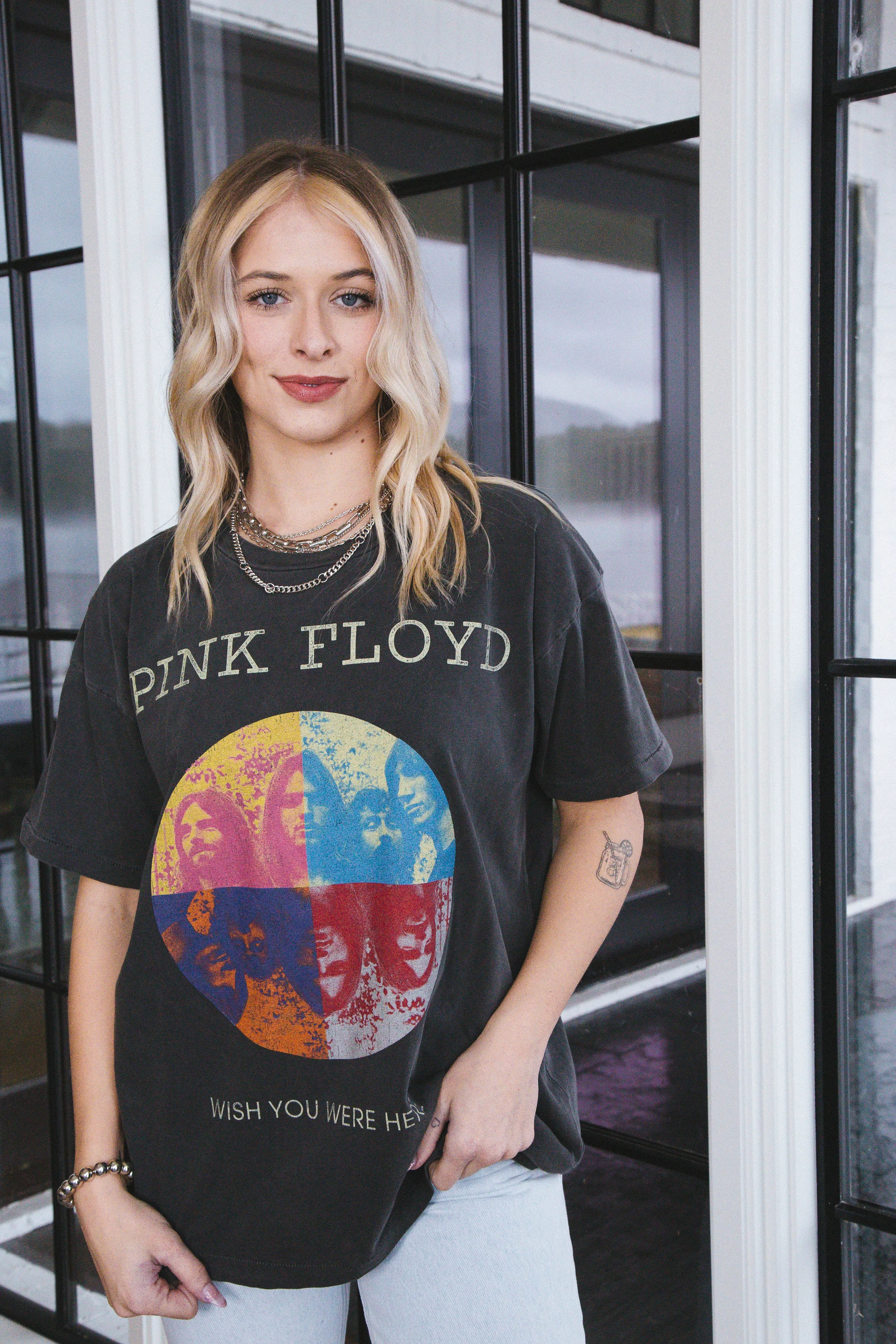 Pink Floyd Wish You Were Here Tee, Pigment Black | Daydreamer