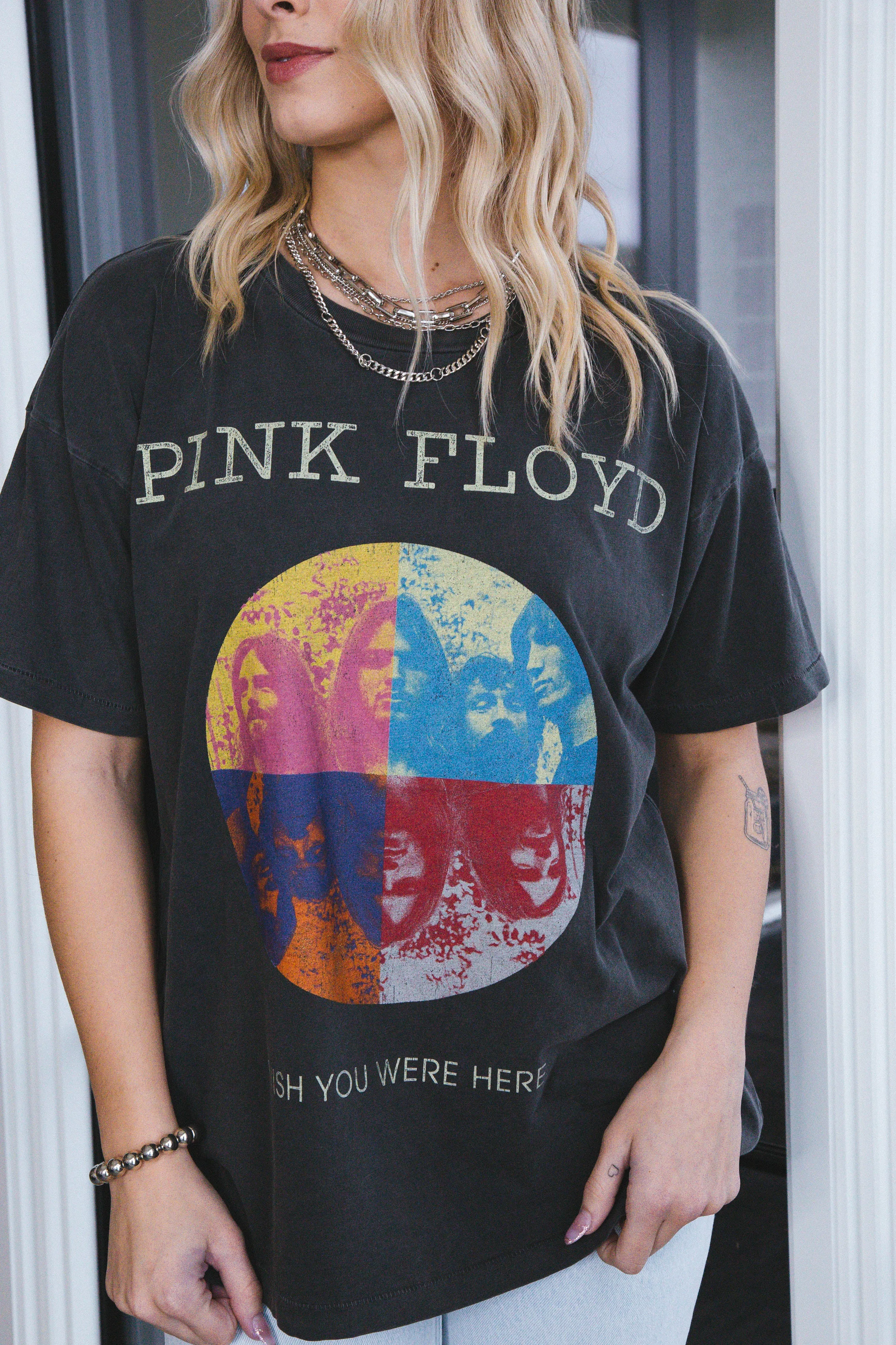 Pink Floyd Wish You Were Here Tee, Pigment Black | Daydreamer