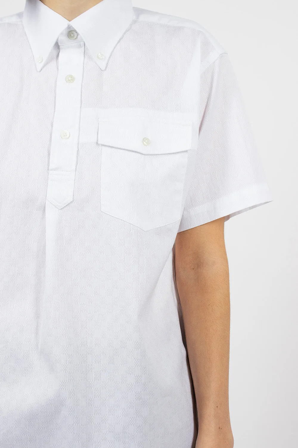 Popover BD Shirt Dobby Check White