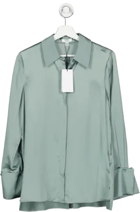 REISS Green Hailey Silk Shirt UK 10