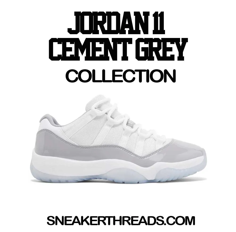 Retro 11 Cement Grey Raglan - ST Logo - White