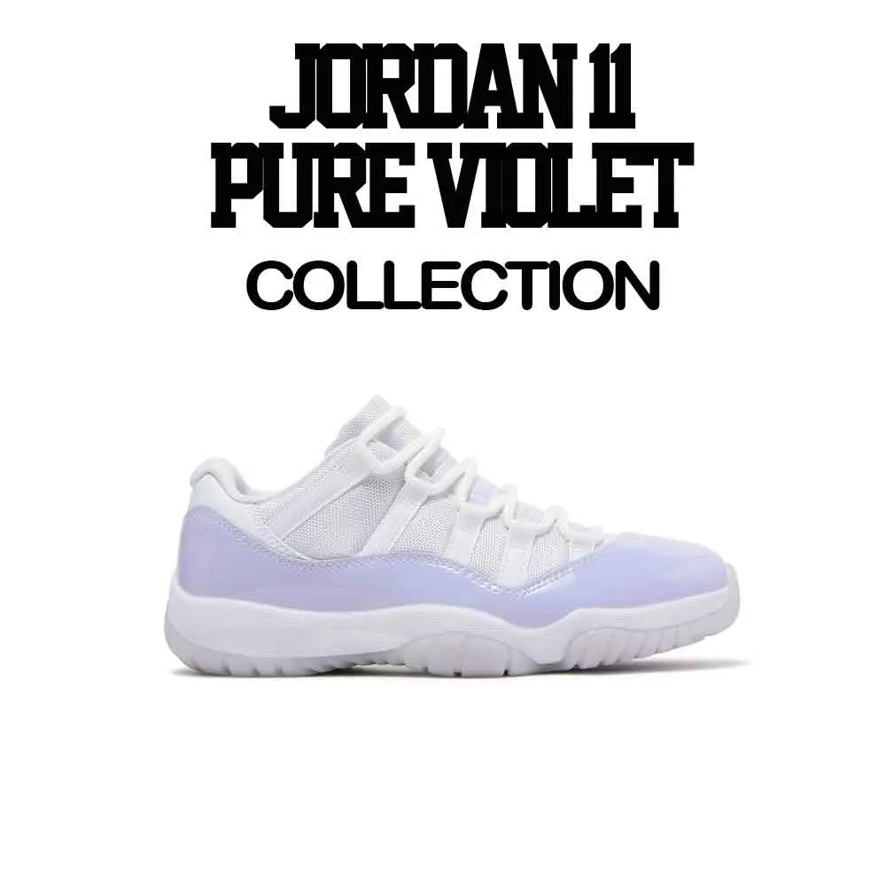 Retro 11 Pure Violet Shirt - Bull -White