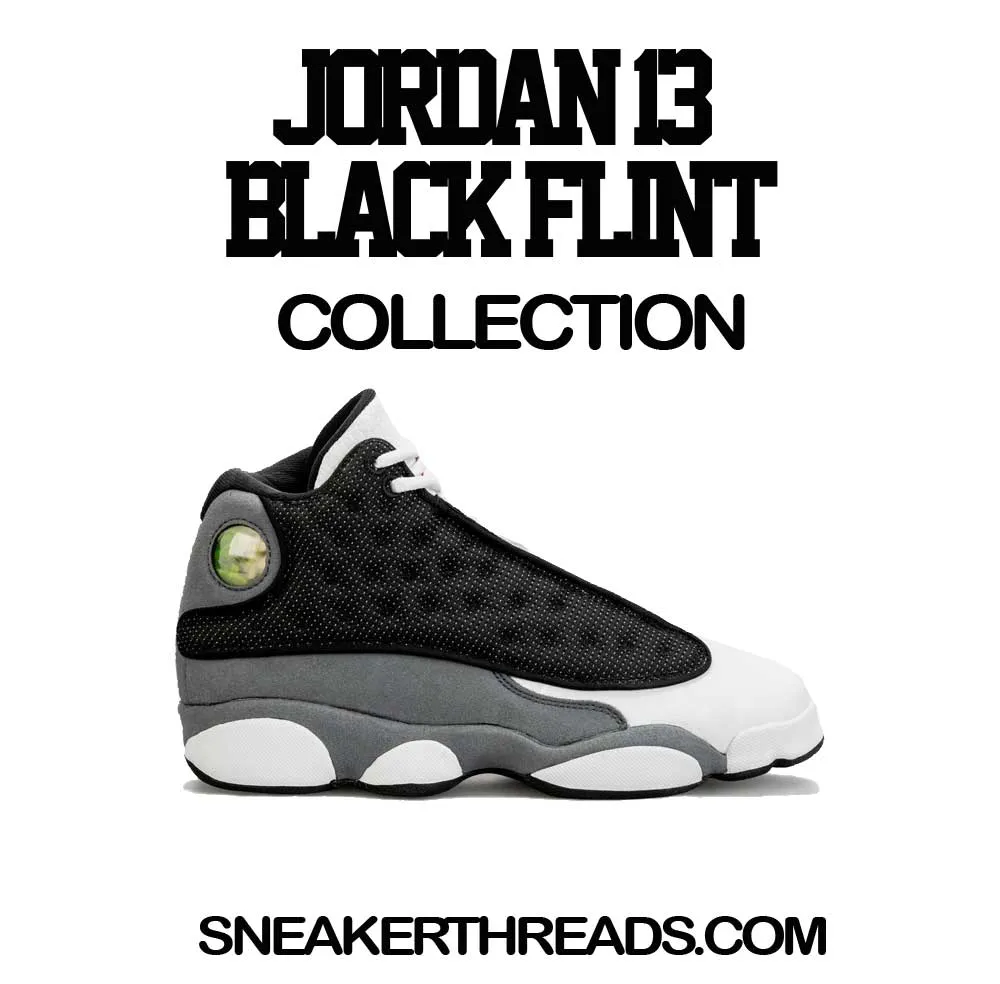 Retro 13 Black Flint Raging Face Shirt