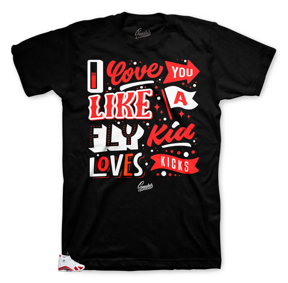 Retro 14 Candy Cane Shirt - Love Kicks  - Black