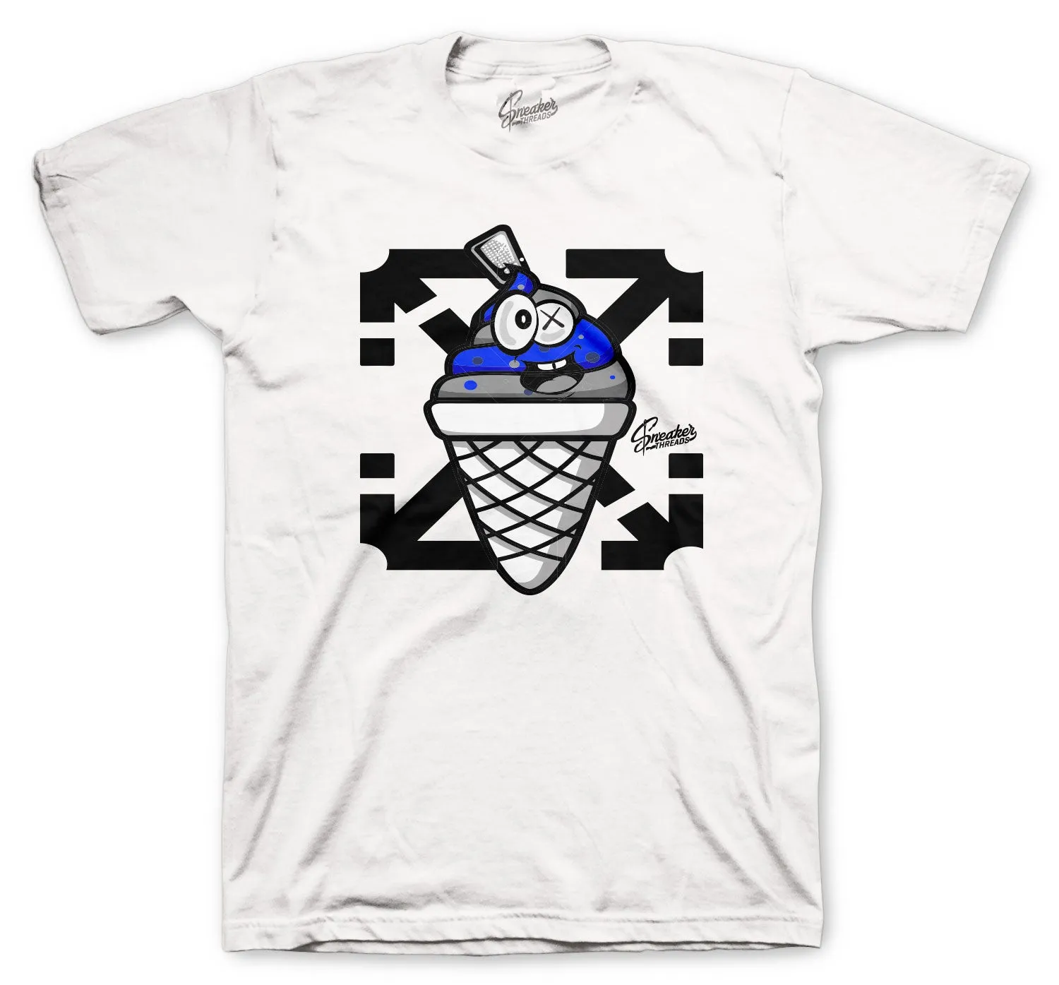 Retro 14 Hyper Royal Shirt - Lucky Charm - White