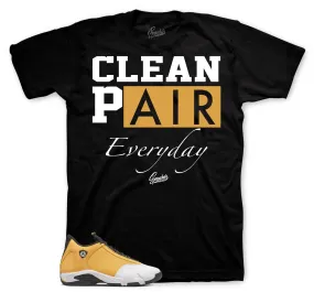 Retro 14 Light Ginger Shirt - Clean Pair - Black