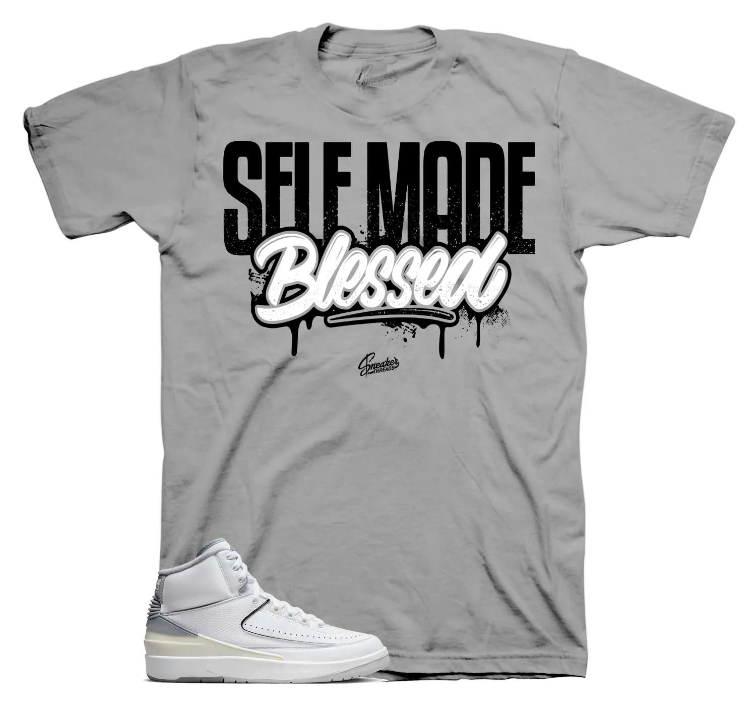 Retro 2 Cement Grey Shirt - Self Made - Grey