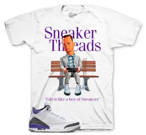 Retro 3 Dark Iris Shirt - Box Of Sneakers - White