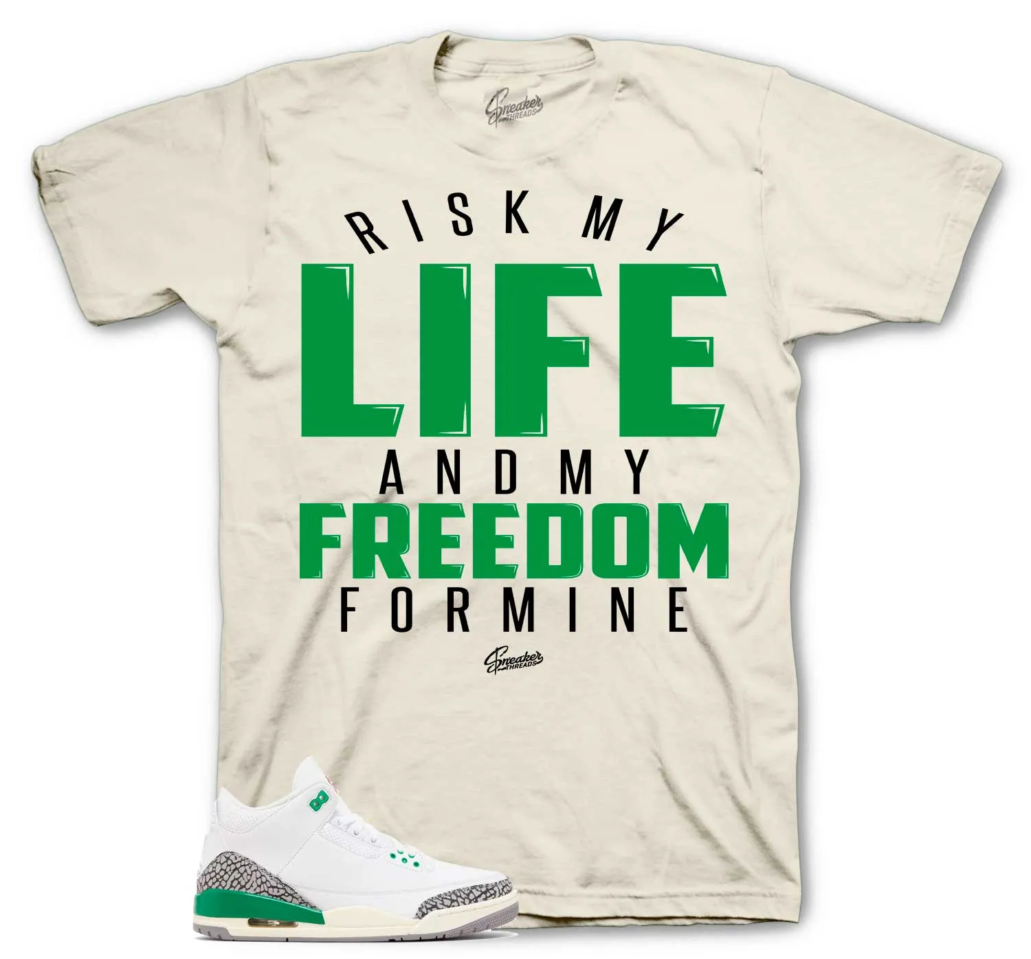 Retro 3 Lucky Green My Life Shirt