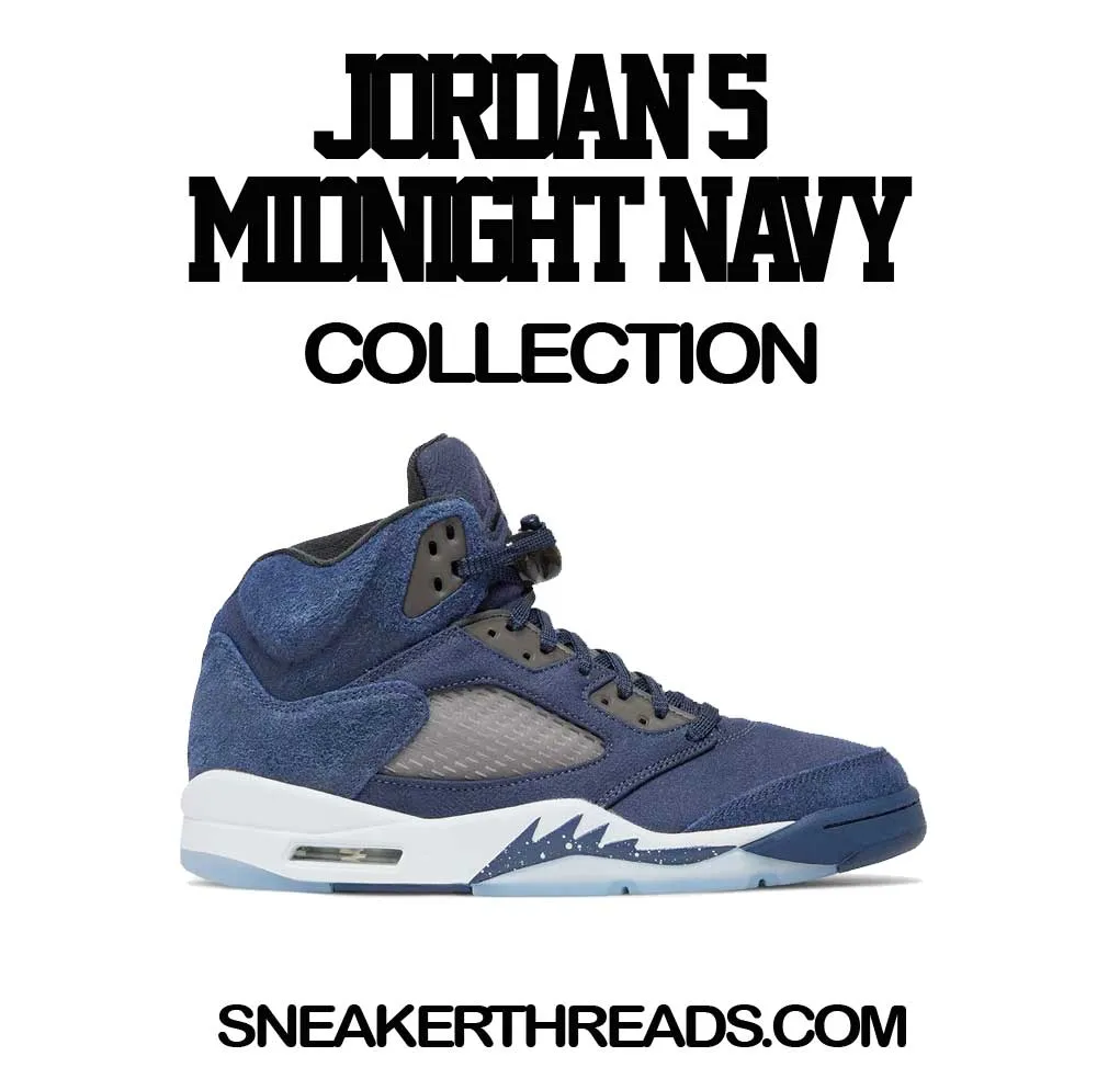 Retro 5 Midnight Navy - Goat - White