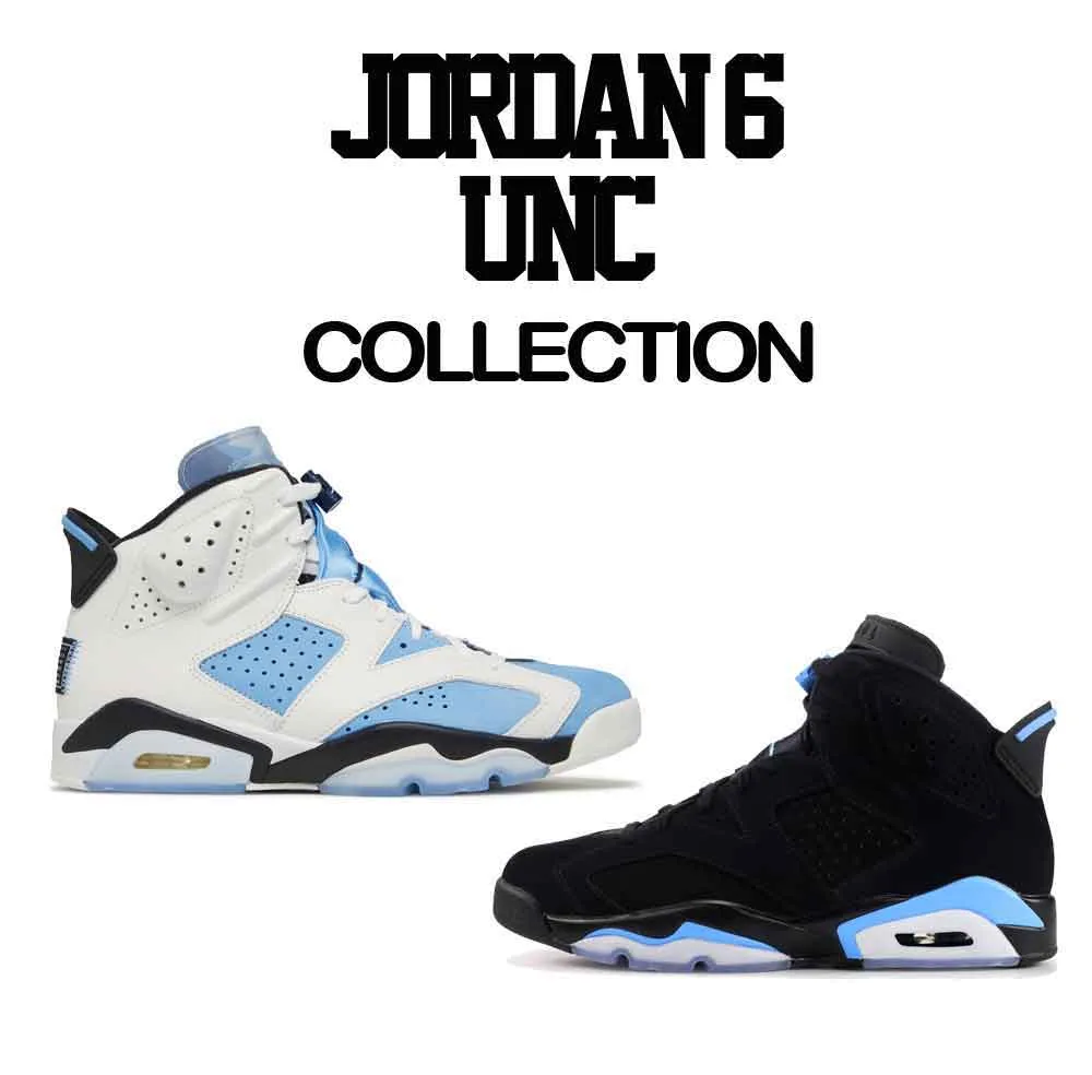 Retro 6 University Blue Shirt - Rookie Bear - White