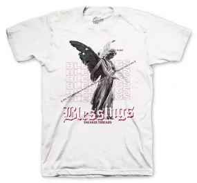 Retro 8 Burgundy Shirt - Blessing Angel - White