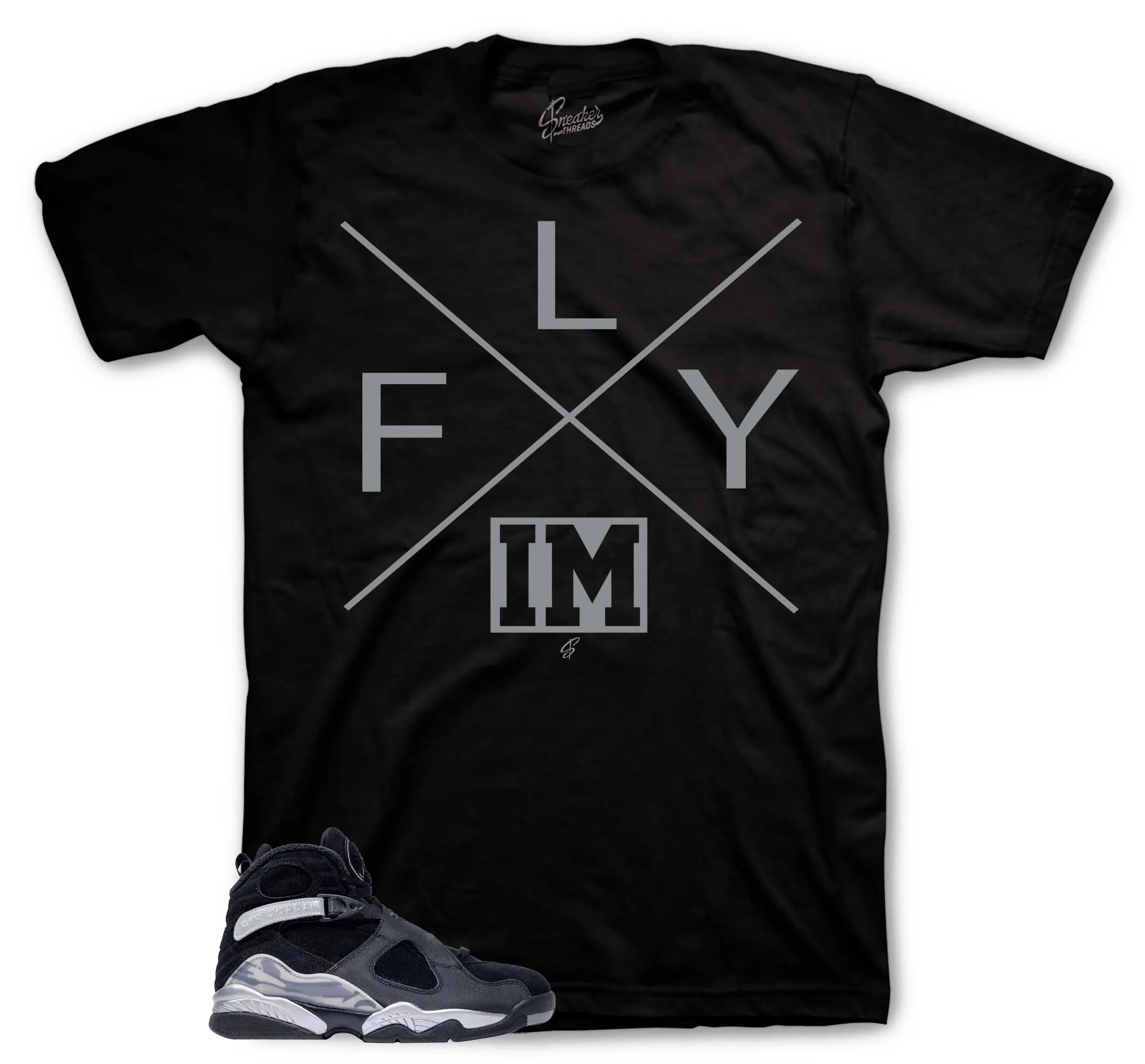 Retro 8 Gunsmoke Shirt - I'm  Fly - Black