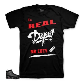 Retro 9 Bred Shirt - No Cuts - Black