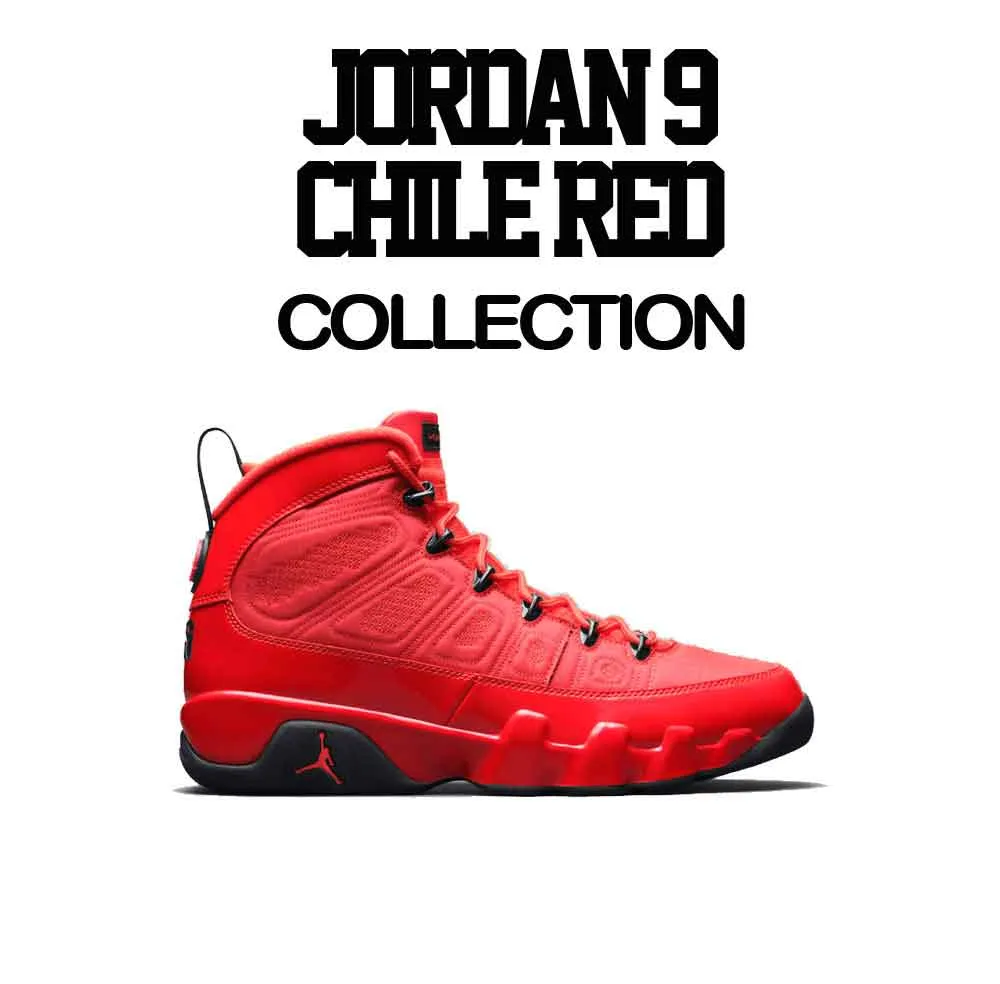 Retro 9 Chile Red Shirt - Fresh Sneakers - Black