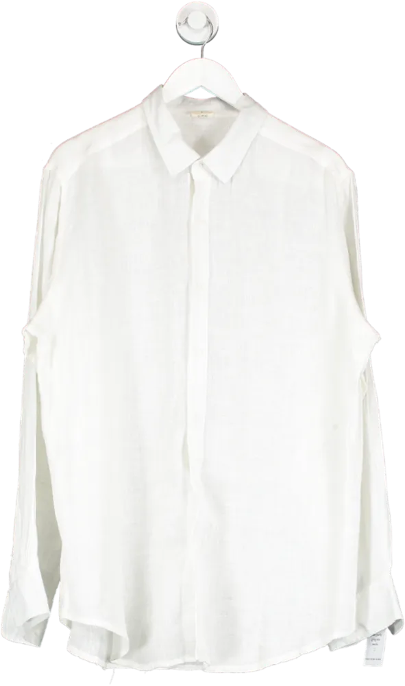 sapia simone White Orion Linen Shirt UK XL