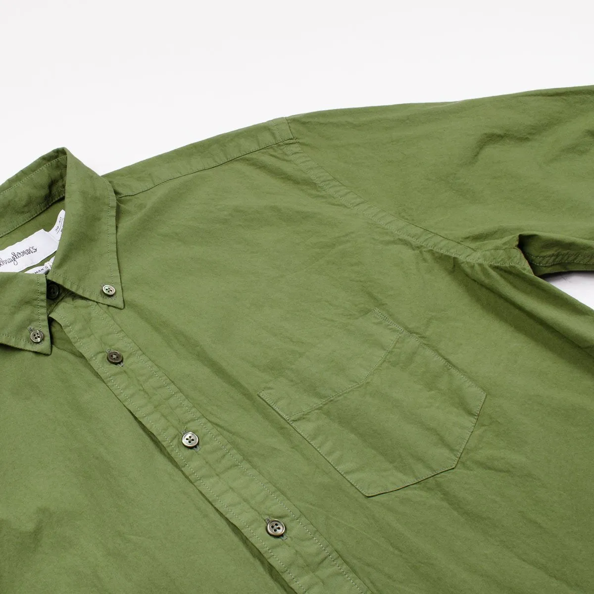 Schnayderman's - Leisure Shirt Poplin One - Military Green