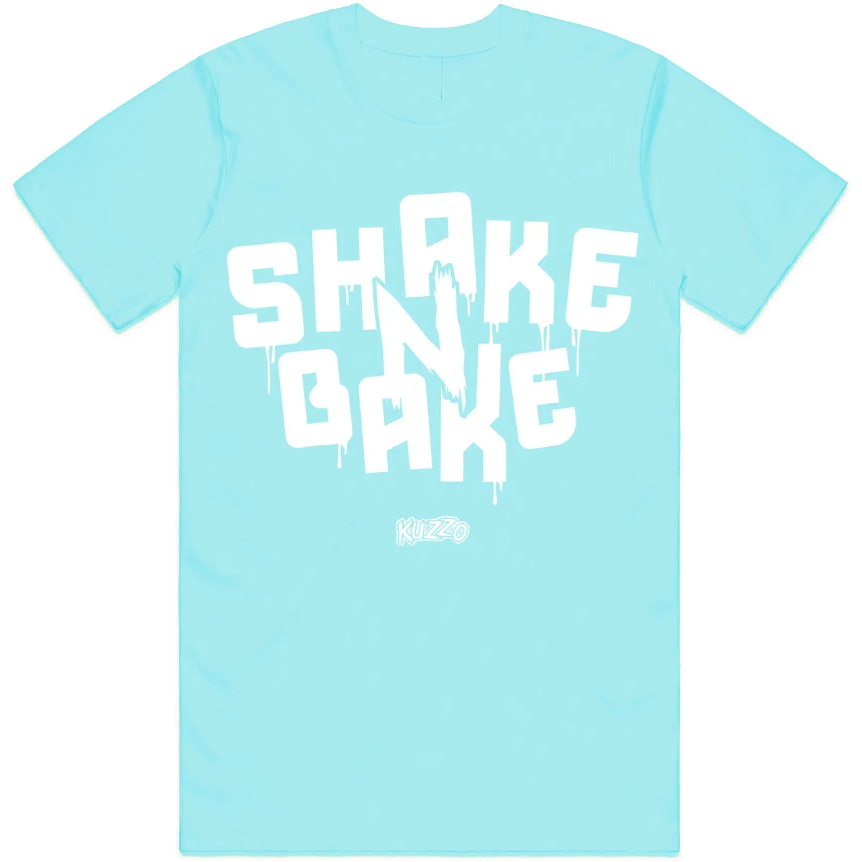 SHAKE N BAKE : Celadon Sneaker Tees Shirt (white ink)