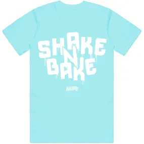 SHAKE N BAKE : Celadon Sneaker Tees Shirt (white ink)