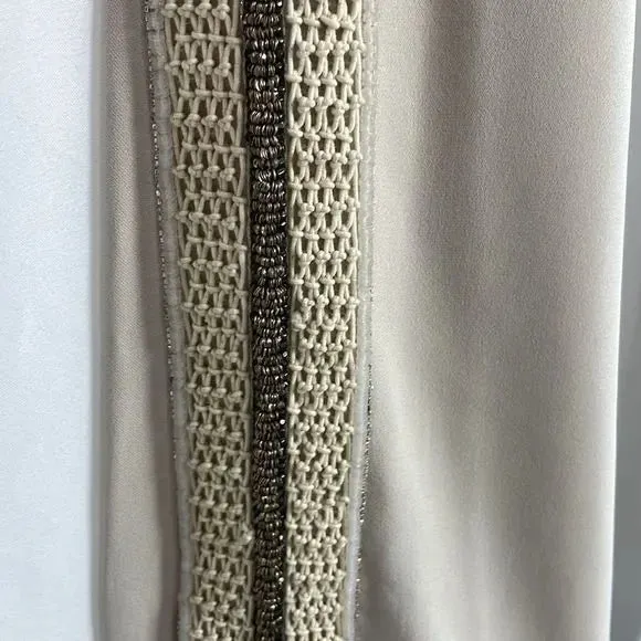 Stella Mccartney Cream with Beaded Sides Slacks