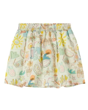 STELLA MCCARTNEY KIDS Summer Doodles Print Pull-On Skirt