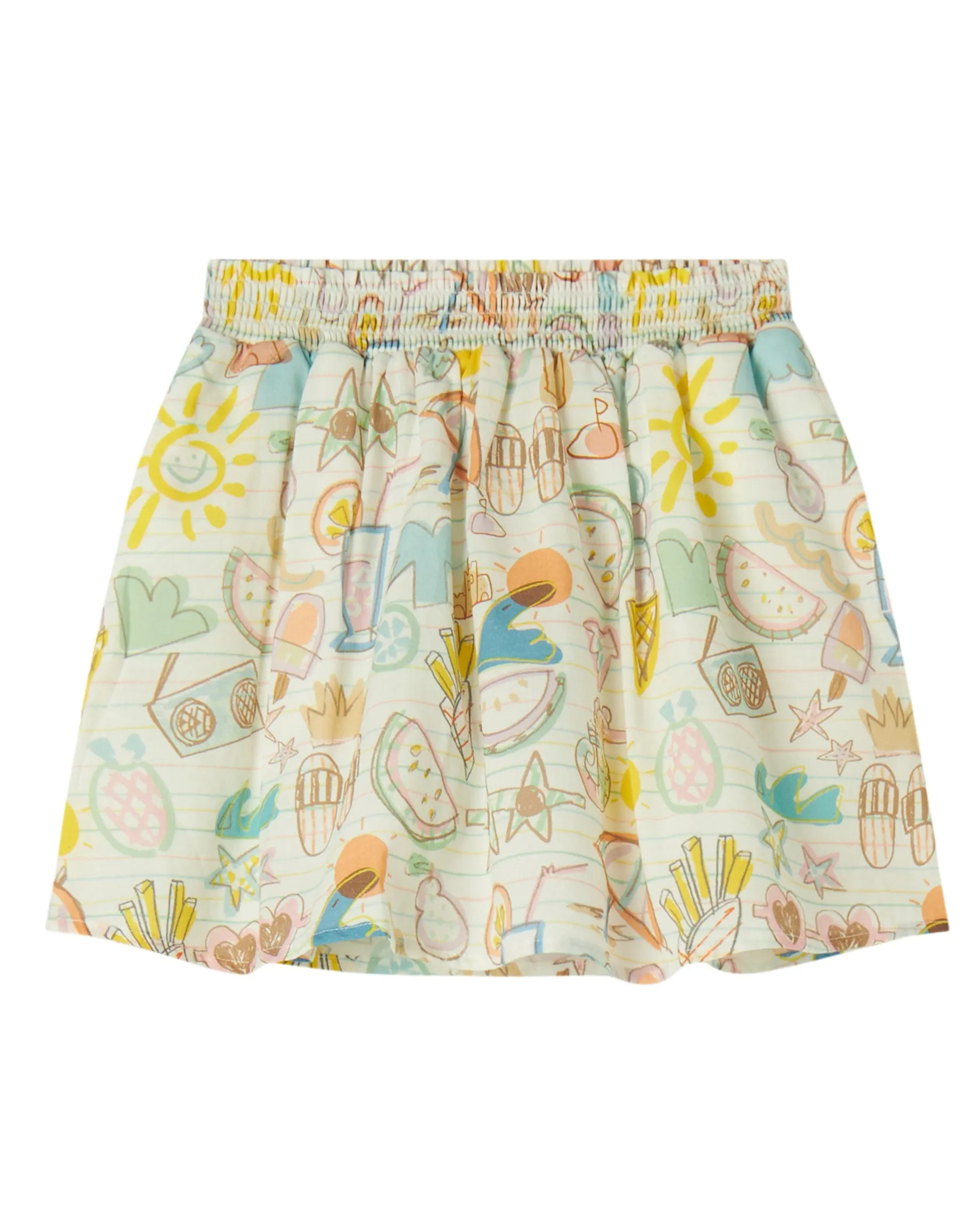 STELLA MCCARTNEY KIDS Summer Doodles Print Pull-On Skirt