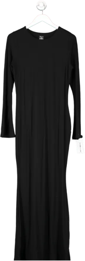 T/ALA Black 365 Lounge Long Sleeve Maxi Dress UK XL