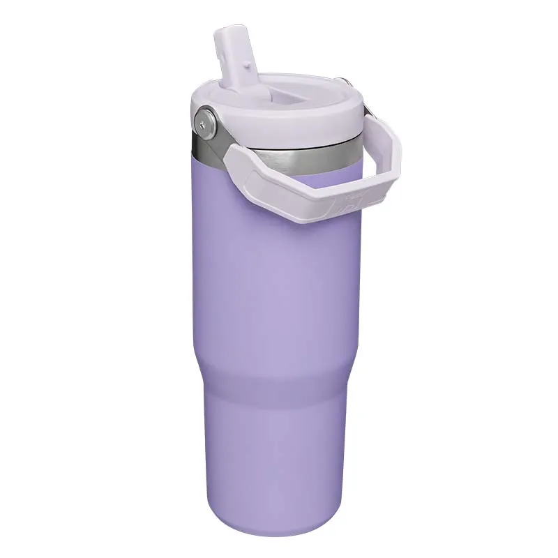 The 30oz IceFlow Flip Straw Tumbler in Lavender