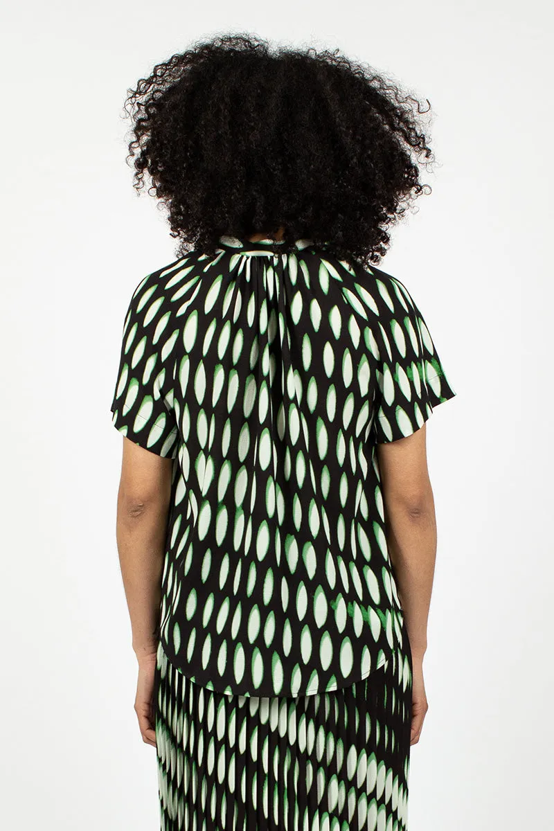 V-Neck Shirt Black/Green