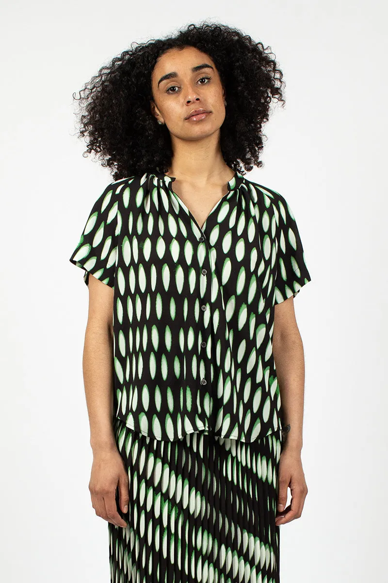 V-Neck Shirt Black/Green