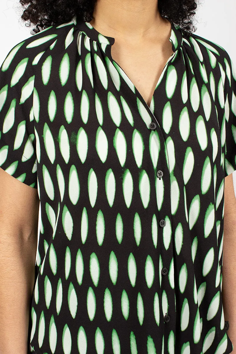 V-Neck Shirt Black/Green