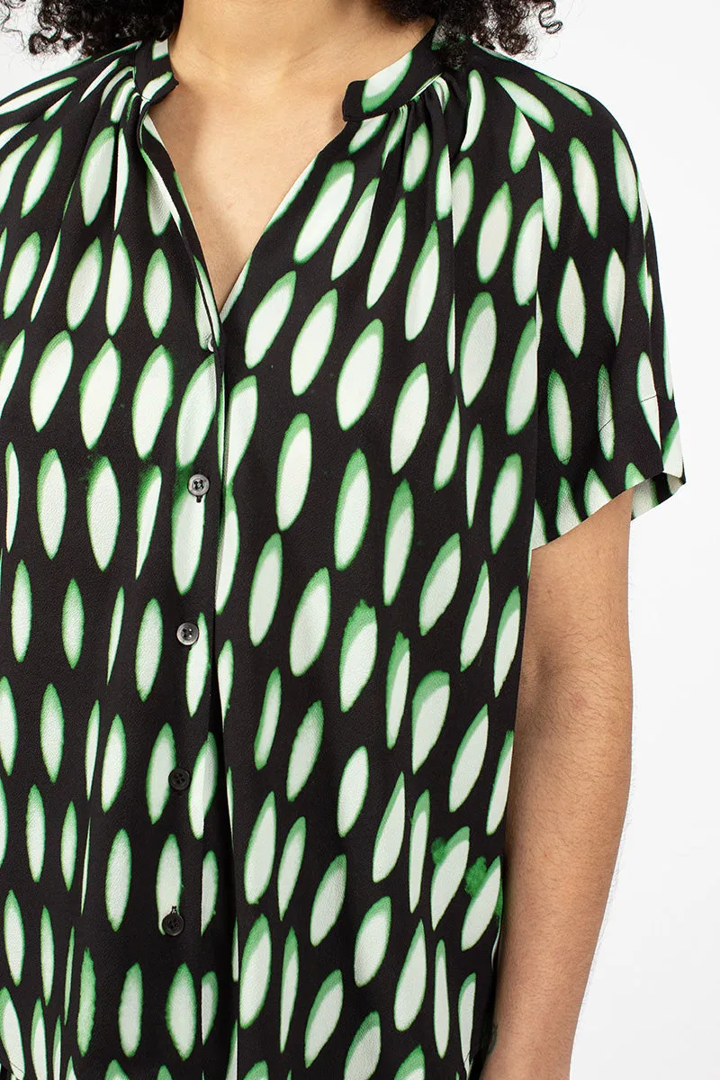 V-Neck Shirt Black/Green