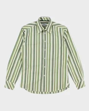 Vintage Mens Green Stripped Le Chateau  Shirt - S