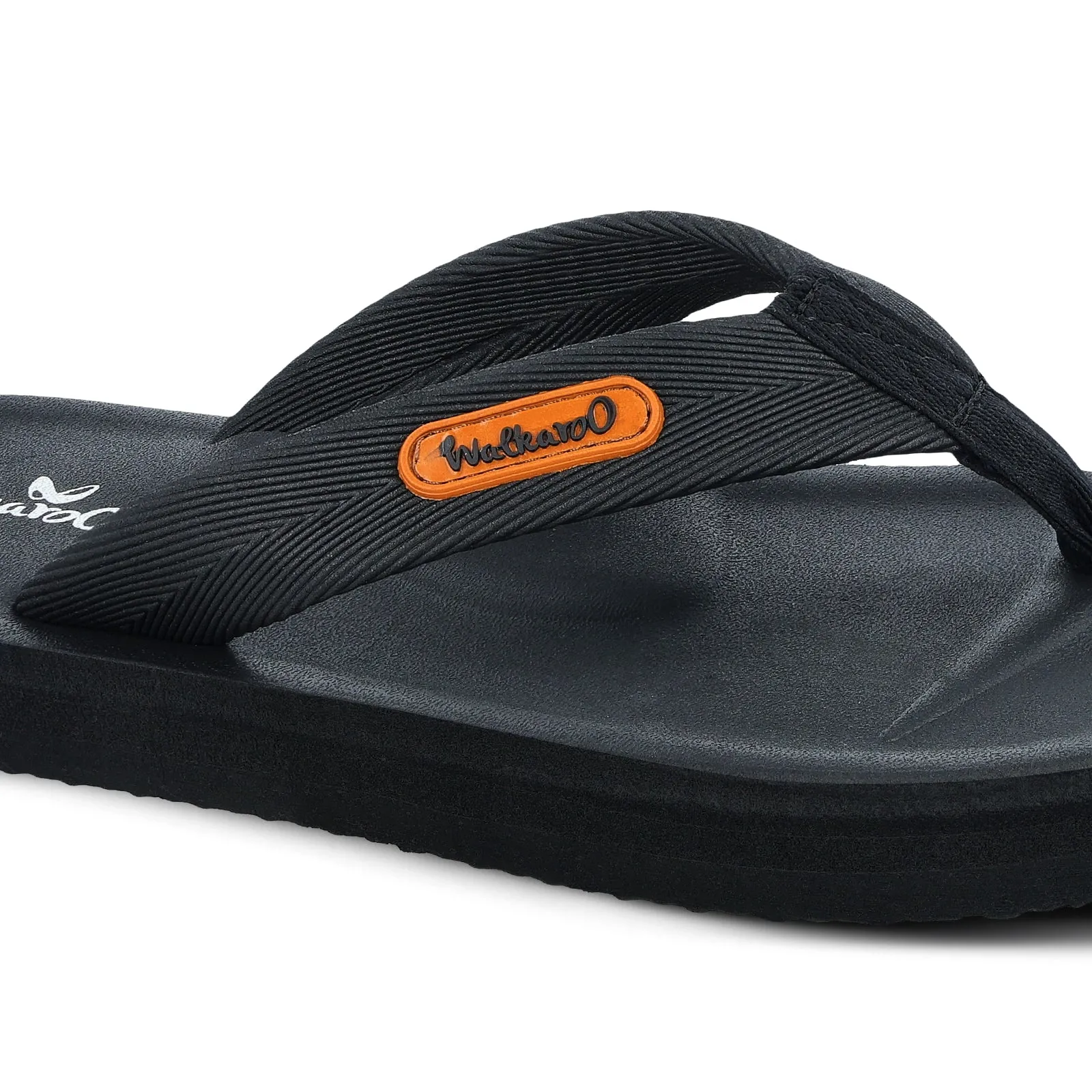 Walkaroo Gents Flip Flop Thong  - WC4228 Black