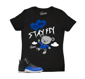 Womens Hyper Royal 12 Shirt - Money Over Love - Black